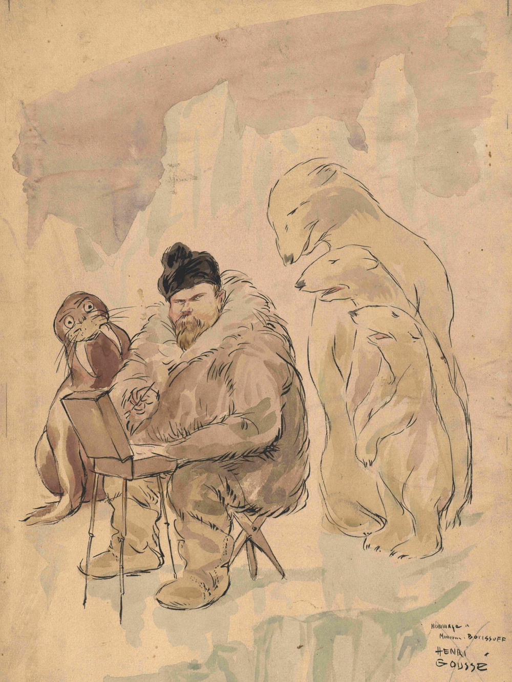 «Шарж на А.А. Борисова» (1908 г.)