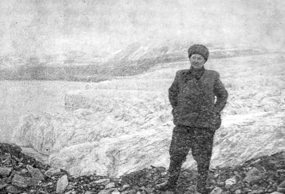 Машигина губа. Ледник Буля с боковой морены.
