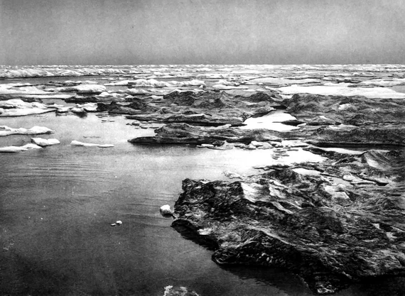 Чёрный лёд в Карском море