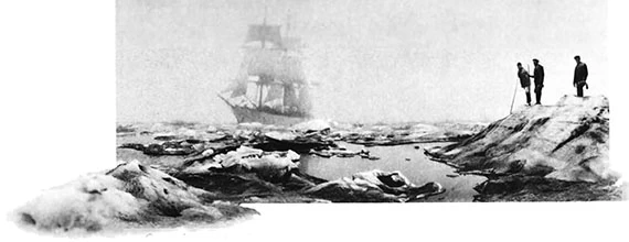Баренцево море. Большое поле черного льда. Баренцево море. Большое поле черного льда.