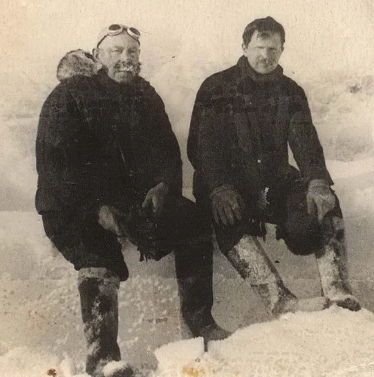 Р.Л. Самойлович и М.М. Ермолаев. Северный полярный бассейн. 23.03.1938 г. Р.Л. Самойлович и М.М. Ермолаев