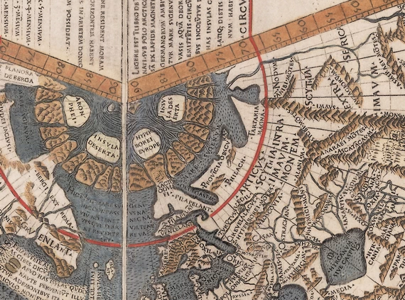 Фрагмент карты географа Рейска (1608 г.)