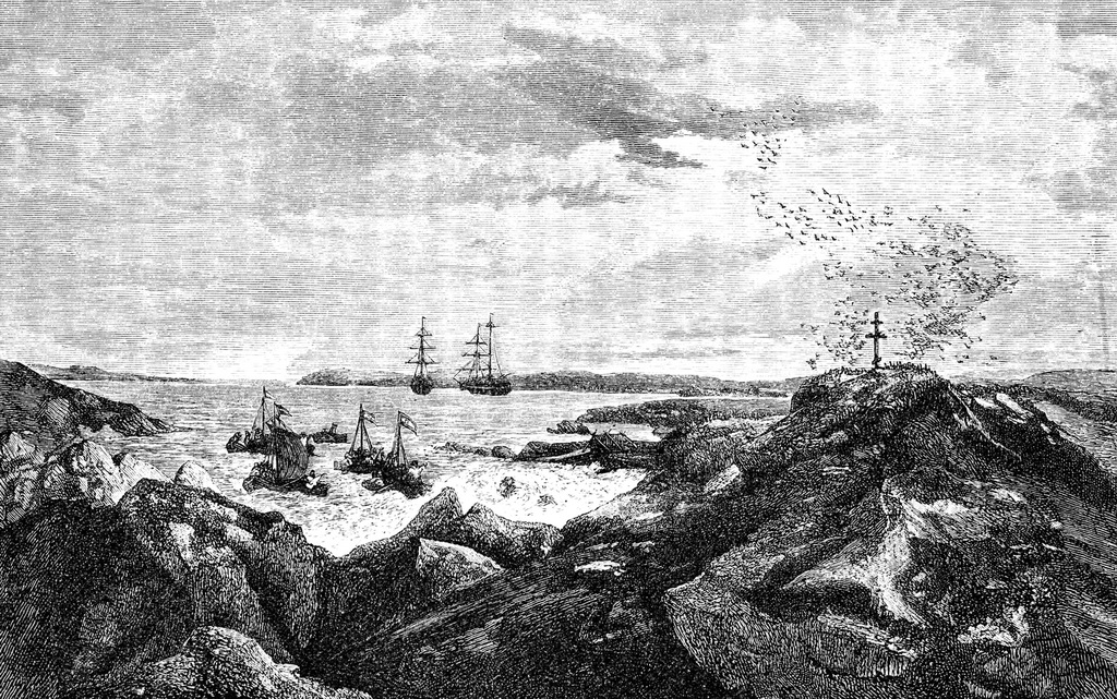 Встреча экспедиции с русскими кораблями в Пуховом заливе Новой Земли