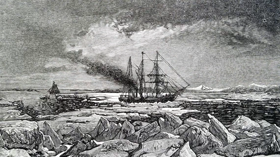 «Тегеттхофф» и «Исбьёрн». Рисунок Ю. Пайера