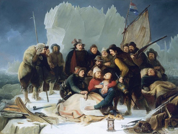Христиан Портман «Смерть Виллема Баренца» 1836 г. Христиан Портман «Смерть Виллема Баренца» 1836 г.