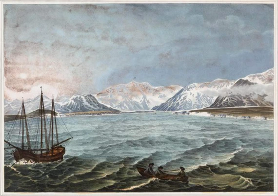 Вид на пролив Маточкин Шар