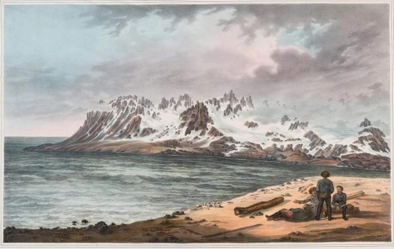 Вид на гору Митюшев Камень с правой стороны вход в губу Серебрянку