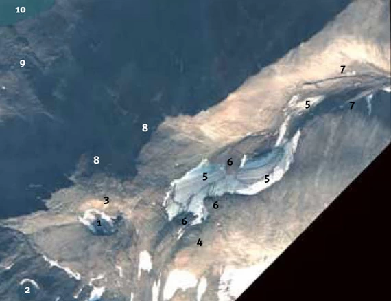 Ледник, повреждённый подземными ядерными взрывами