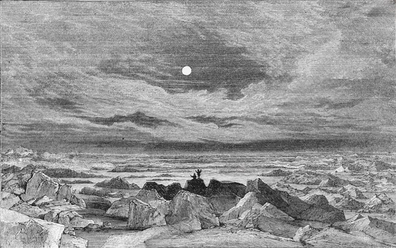 Лунная ночь во льдахъ.